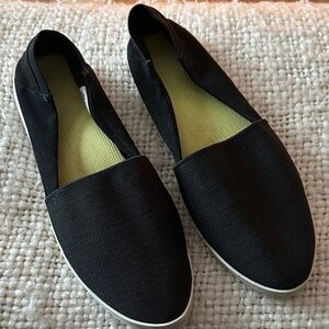Reef Black Canvas Slip-On Loafers